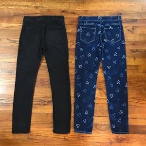 Girls Denim Black / Blue Jean Pant Bundle
H&M Black Jegging Legging 
Heart NWOT
